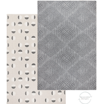 neutral design play mat with a dual-sided motif