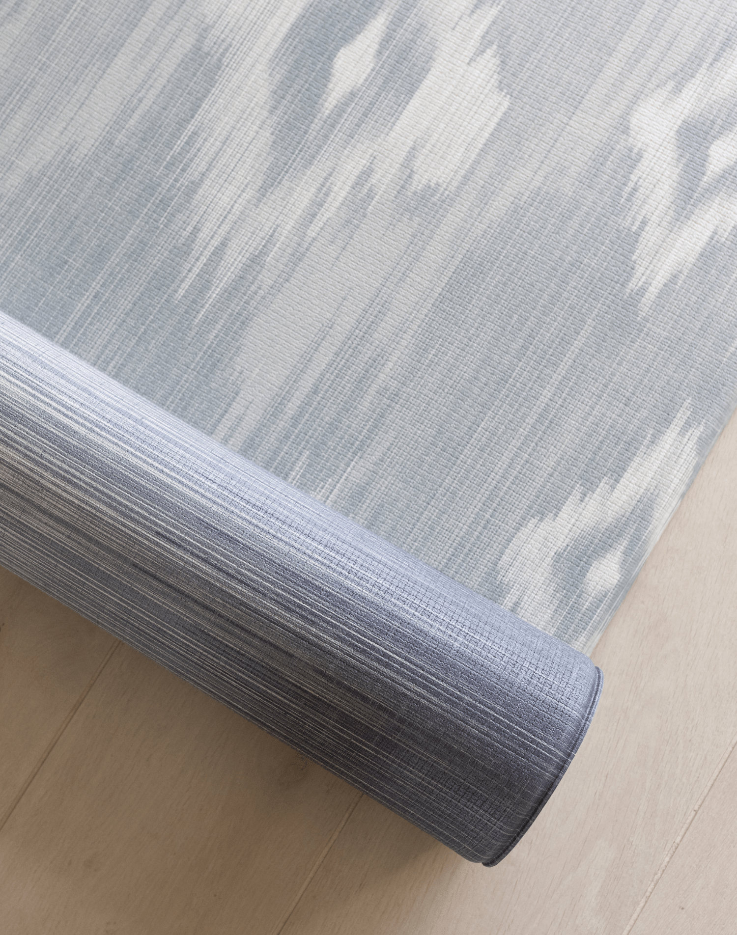 Close up view of Atlas Baby mats by Totter and Tumble are designed with the whole family in mind the Atlas ikat design looks beautiful in the home while the memory foam protects and moulds