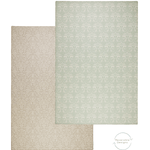 A double-sided play mat in soothing earthy tones