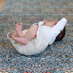Totter + tumble morris & co collaboration Blackthorn print thick padded play mat perfect spot for baby to be safe and supported through development + play rug