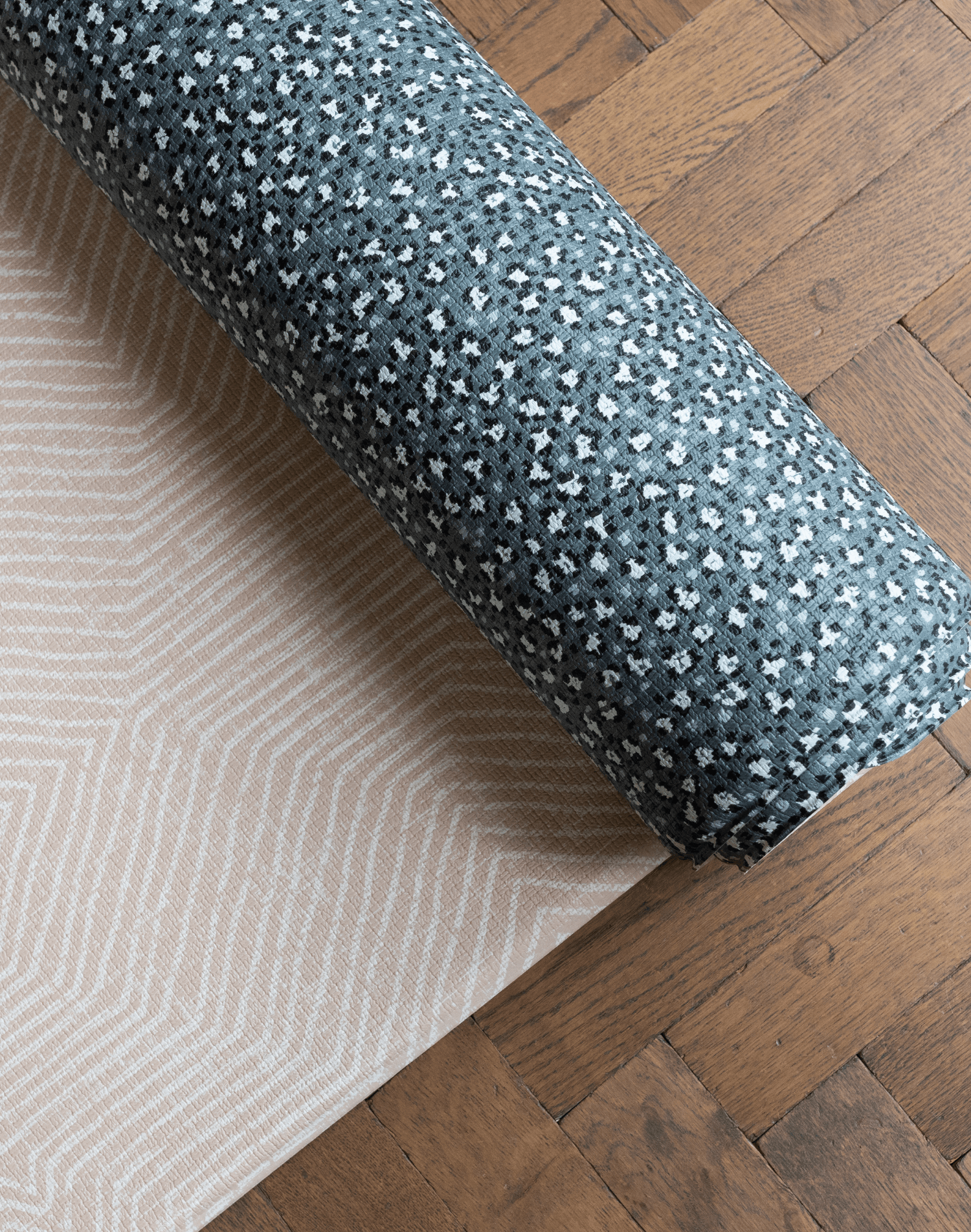 Two sides of the soft padded playmat practical and beautiful for the home