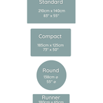 totter and tumble playmats are available in 4 sizes, non toxic playmats safe from birth and suitable for all ages.