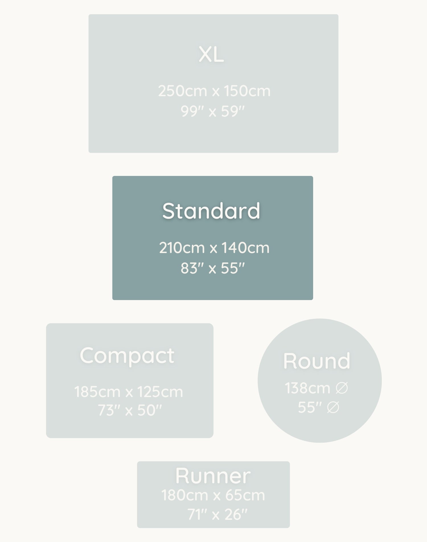 Standard size Totter + Tumble playmats are 210cm x 140cm