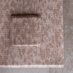 Textural animal print play mat in subtle tan tones that  blend into family interiors totter and tumble swatch service allows you to try the designs before you buy feel the quality and compare the design against your home furnishings