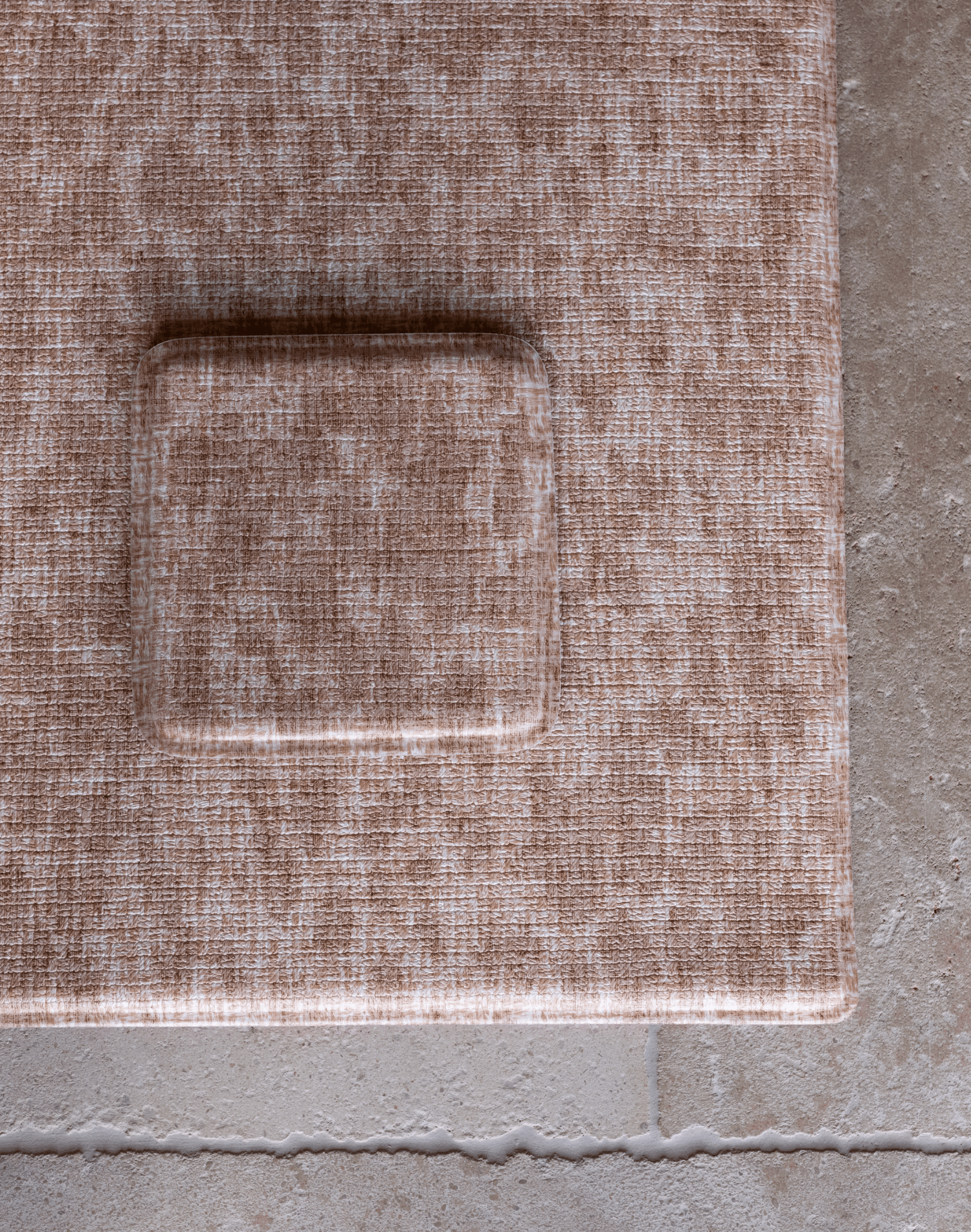Textural animal print play mat in subtle tan tones that blend into family interiors totter and tumble swatch service allows you to try the designs before you buy feel the quality and compare the design against your home furnishings