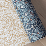 totter + tumble thick foam playing mat rolled in reversible designs morris & co collection standen + blackthorn