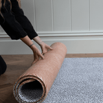 Hands roll out one piece tapis play mat with textured surface and thick memory foam