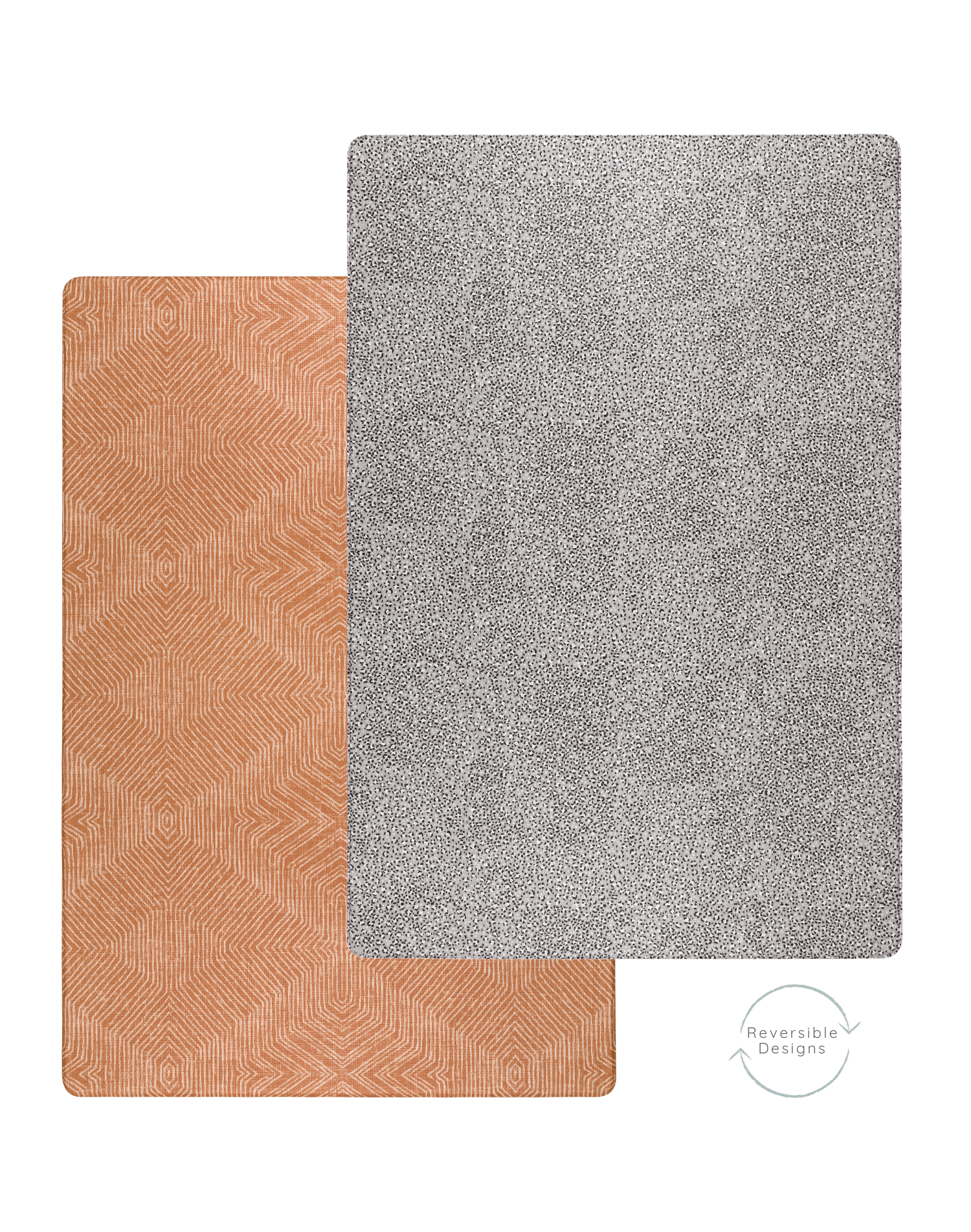 Double sided reversible waterproof play mat with two modern colourways that complement modern interiors