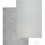 Large size reversible playmat with grey and monochromatic design ideal to unroll in the family home and flip to the reverse side for a new look