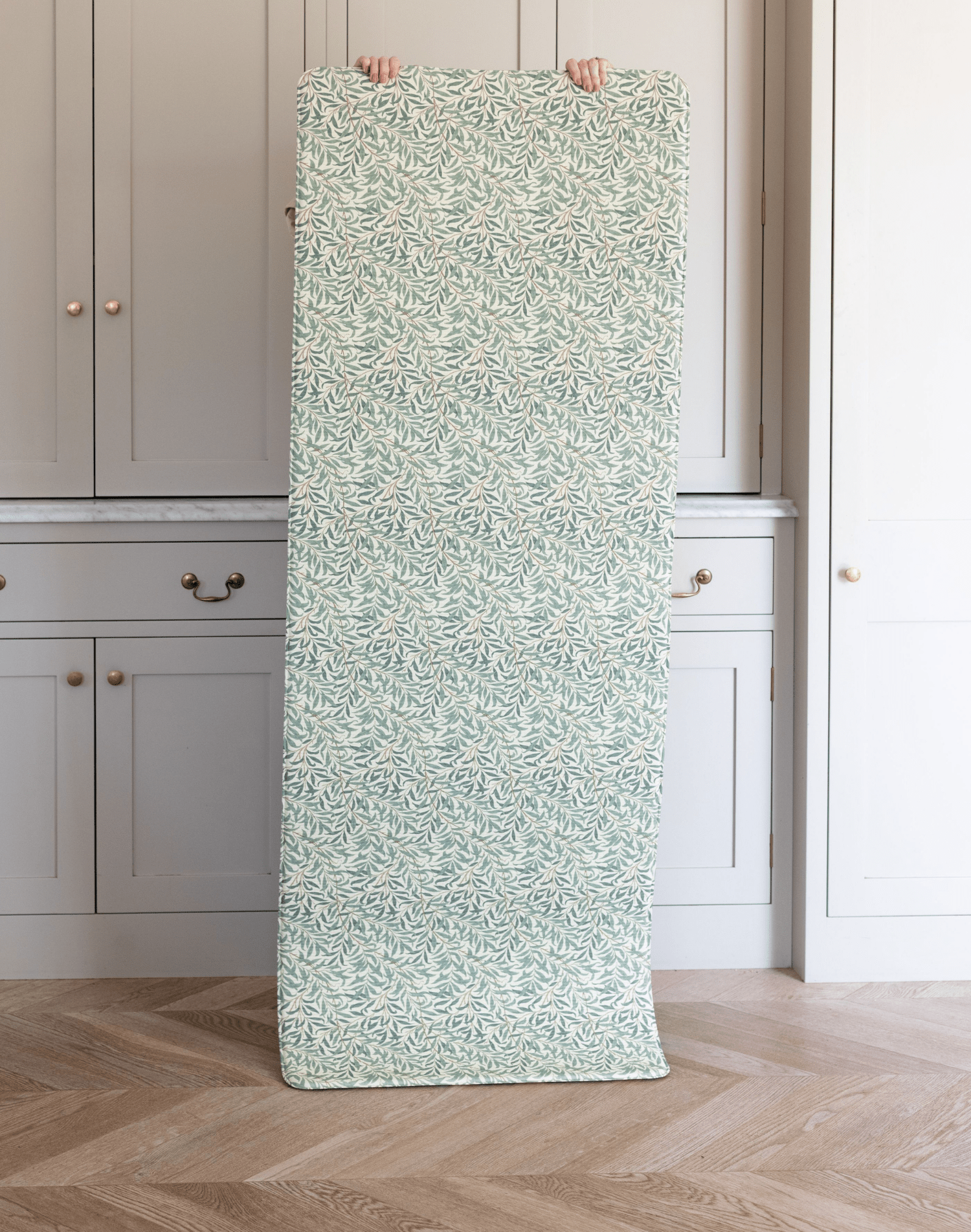 totter and tumble runner play mat in willow boughs print. perfect play mats for toddlers and babies and parents exercise mat for pilates or yoga with your baby! morris & co iconic willow boughs print popular best baby buy practical wipedown playmat