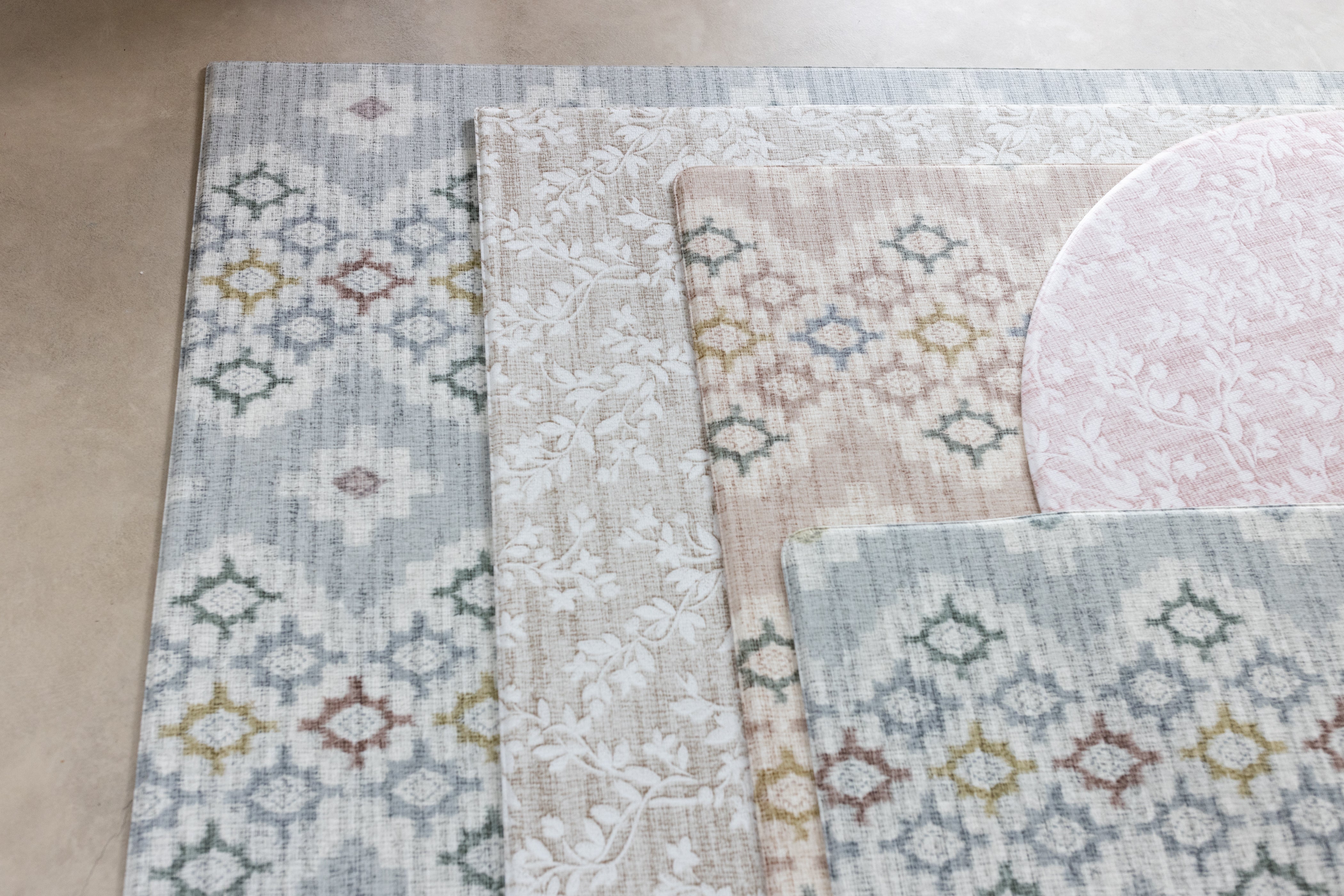 Collection of scandi playmats by Totter and Tumble