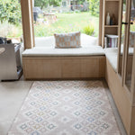 Living room with a high end baby play mat for contemporary homes