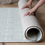 totter + tumble one piece play foam mats rolled in reversible designs morris & co brer rabbit and acorn prints, timeless heritage designs to suit all family homes with these waterproof schuim opgevuld speelkleed