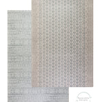 Two soft grey/blue playmats layered showing reversible baby mat design