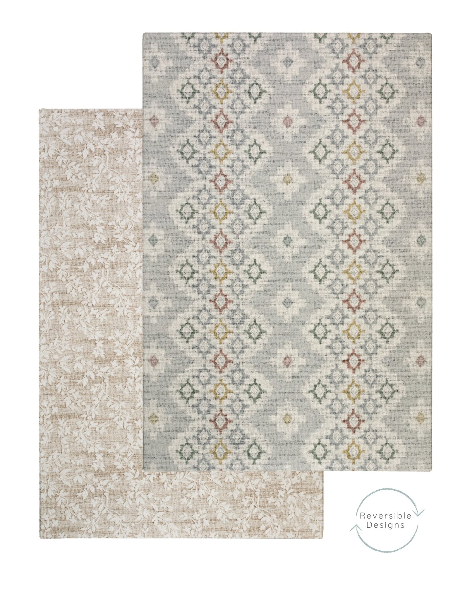 double sided baby play mat reversible floral design
