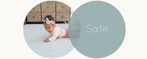 totter and tumble safe playmats non toxic pvc suitable from newborn, great for keeping clean and hypoallergenic qualities