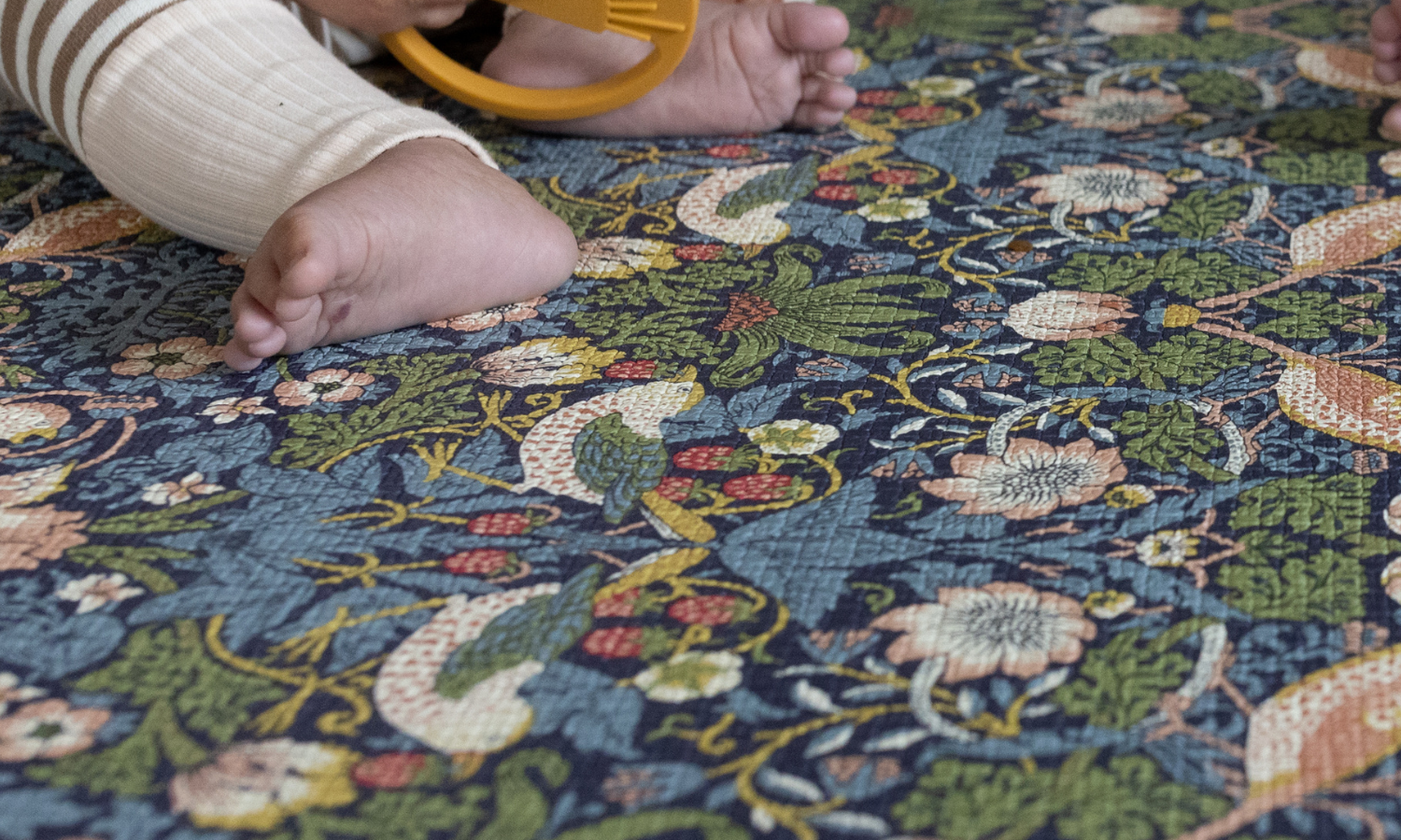 Totter and Tumble baby play mat foam for kids in strawberry thief heritage british design gorgeous interior led prints for the family home