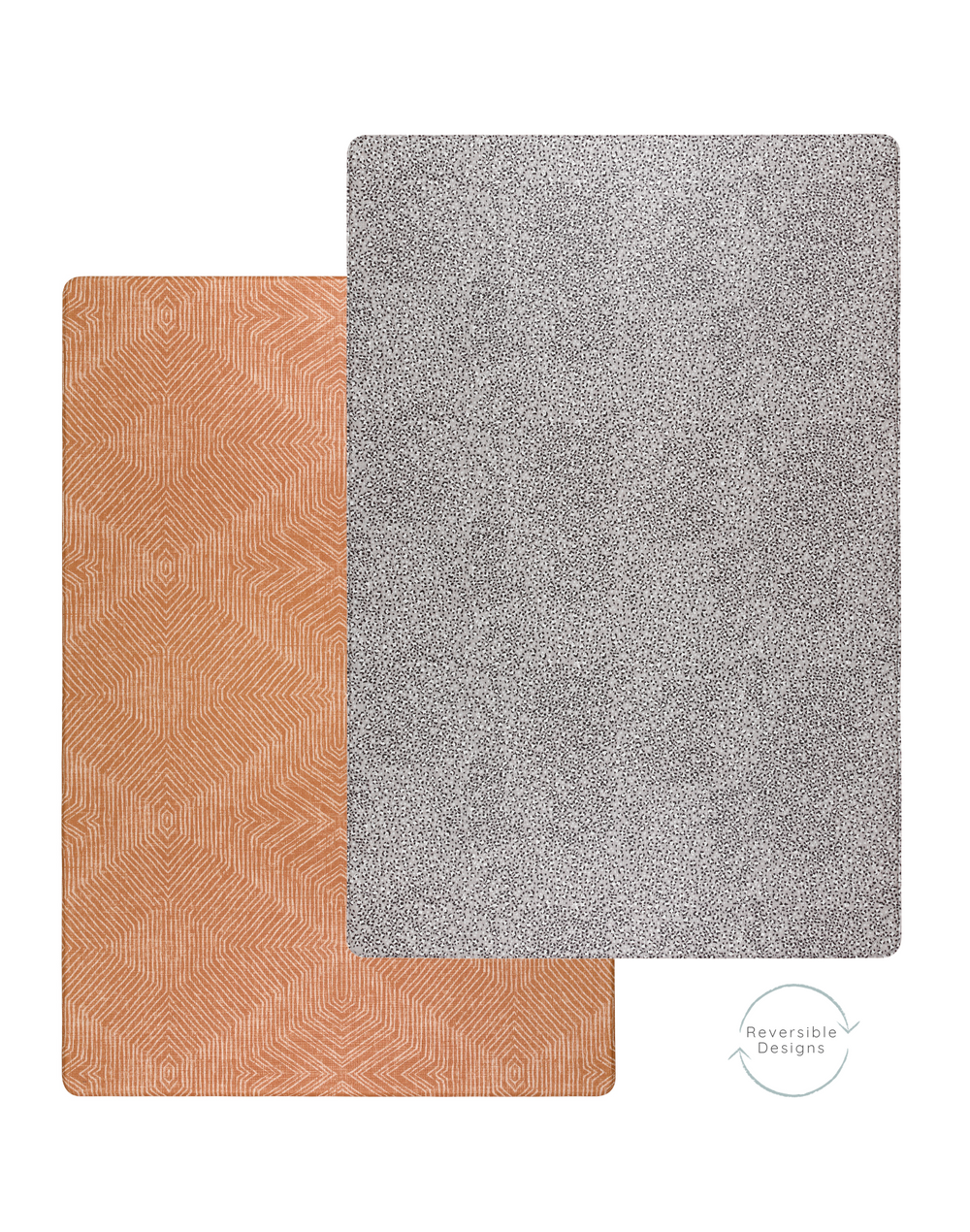 Double sided reversible waterproof play mat with two modern colourways that complement modern interiors