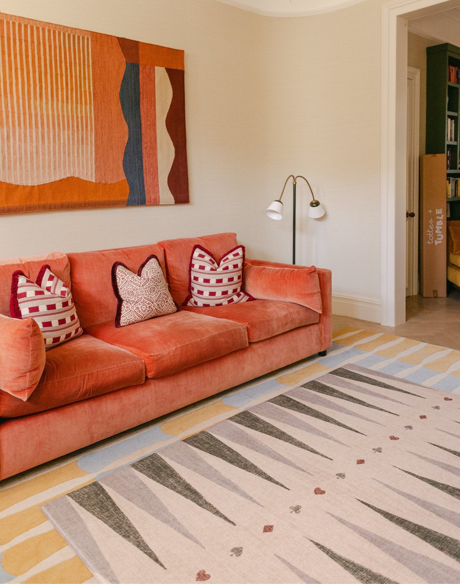 The Counter wipeable reversible memory foam playmat from Totter + Tumble in a bright modern living space