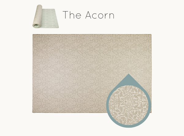 Totter and Tumble Morris & Co. The Acorn playmat in iconic heritage designer print for this collaboration