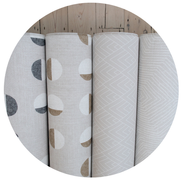 Totter and Tumble classic neutral playmats in reversible designs warm grey beige tones to suit every home