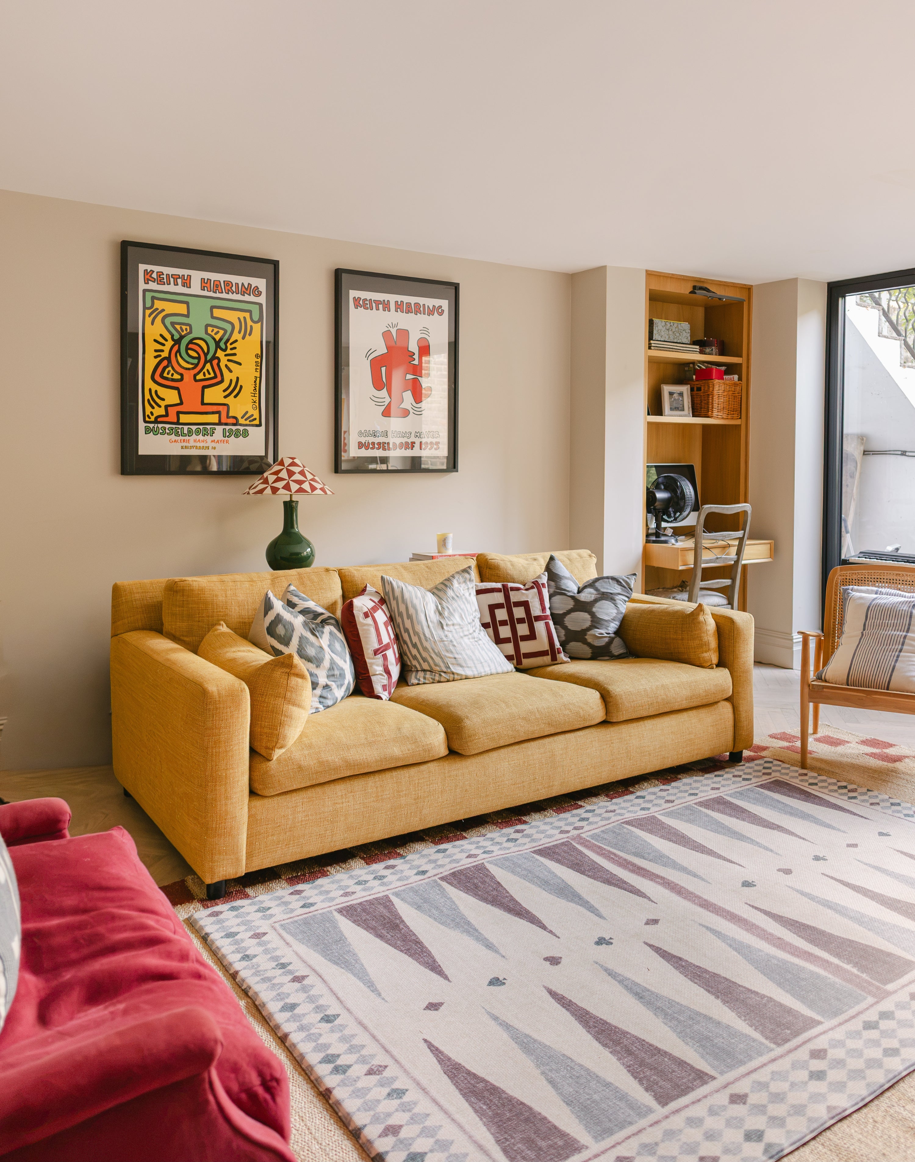 The Roller XL reversible memory foam playmat by Totter + Tumble, the largest one piece playmat on the market in a bright modern living space