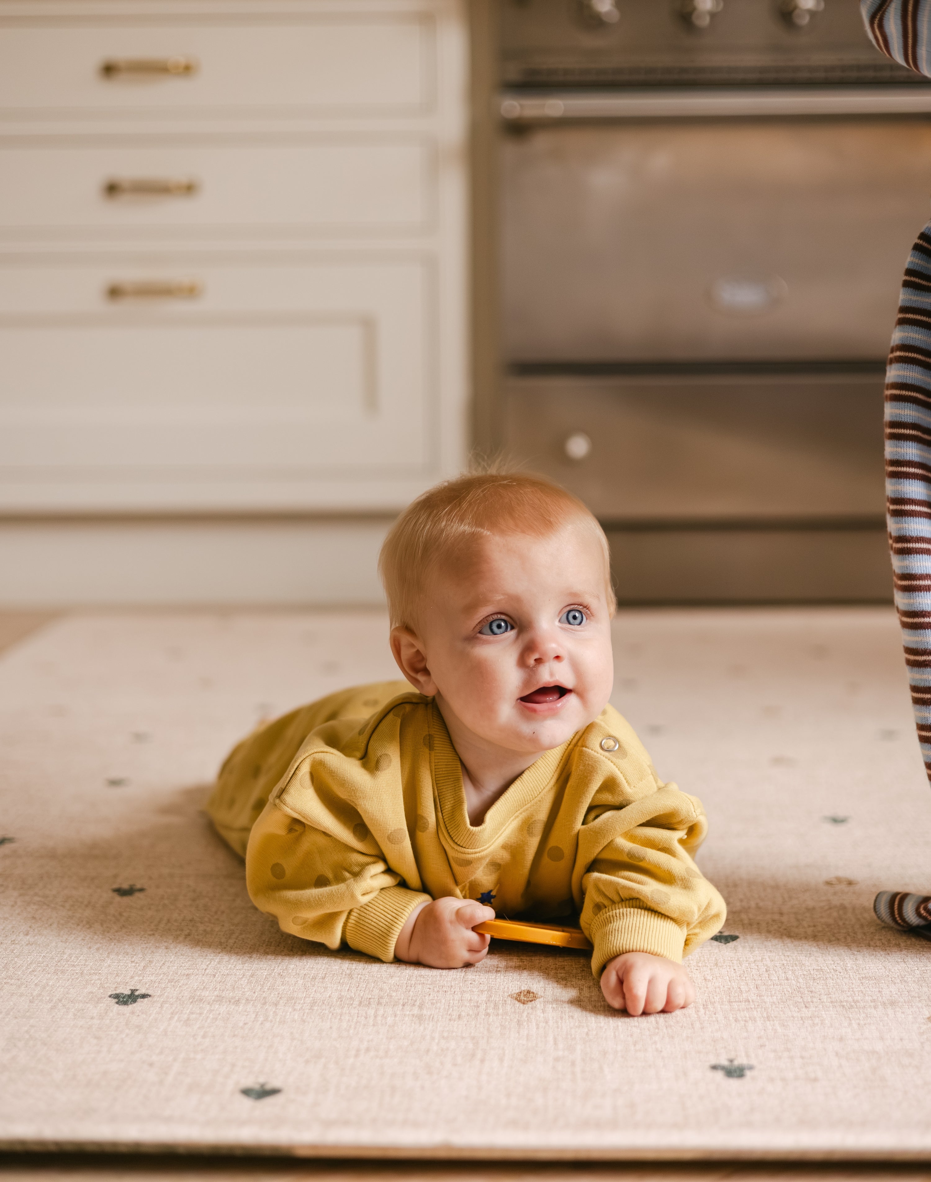 Tummy time on The Wildcard Totter + Tumble reversible memory foam playmat